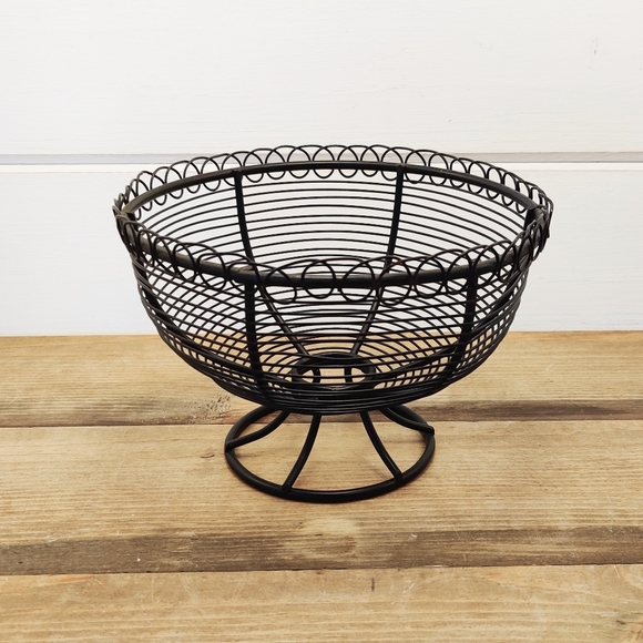 Other - Wire Metal Pedestal Basket or Lamp Shade